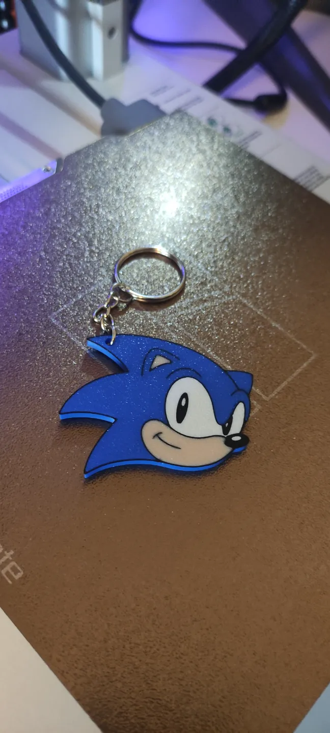 Sonic The Hedgehog Keychain, photo 3 of 3 - Sonic The Hedgehog Keychain Keychains