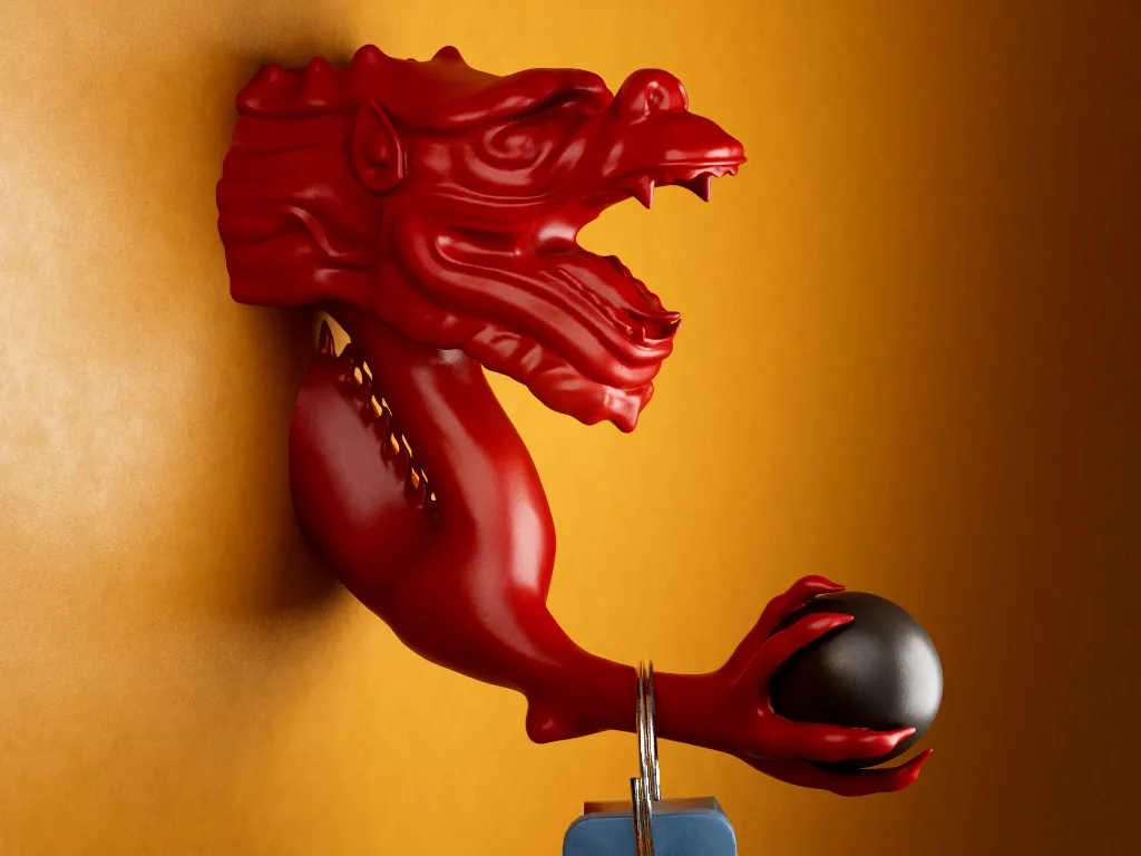 Halloween Dragon Key-Hanger, photo 2 of 3 - Halloween Dragon Key-Hanger Household
