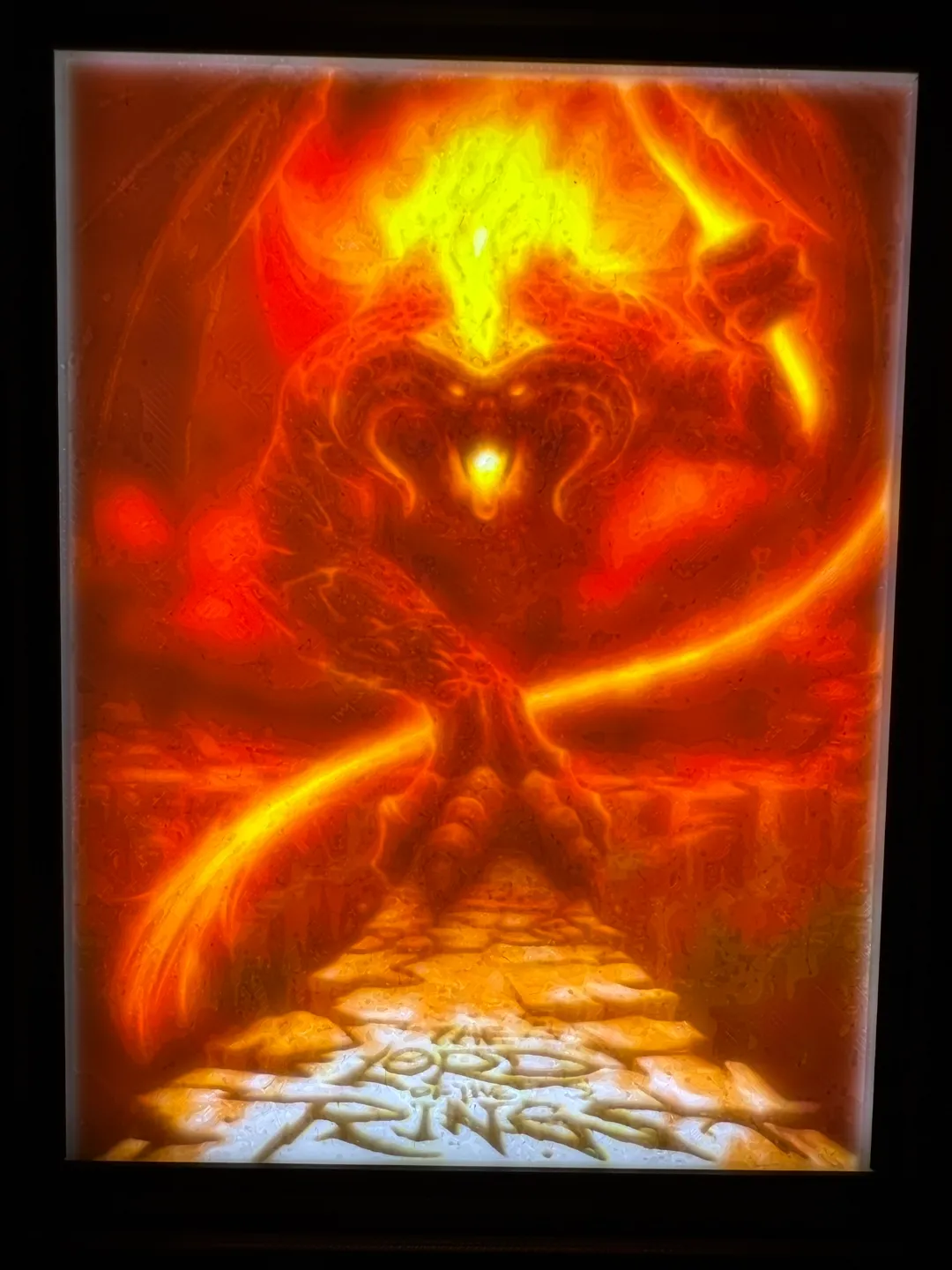 Balrog Lithophane ( Lord of the rings) 144x108 mm, photo 2 of 2 - Balrog Lithophane ( Lord of the rings) 144x108 mm Generative Art