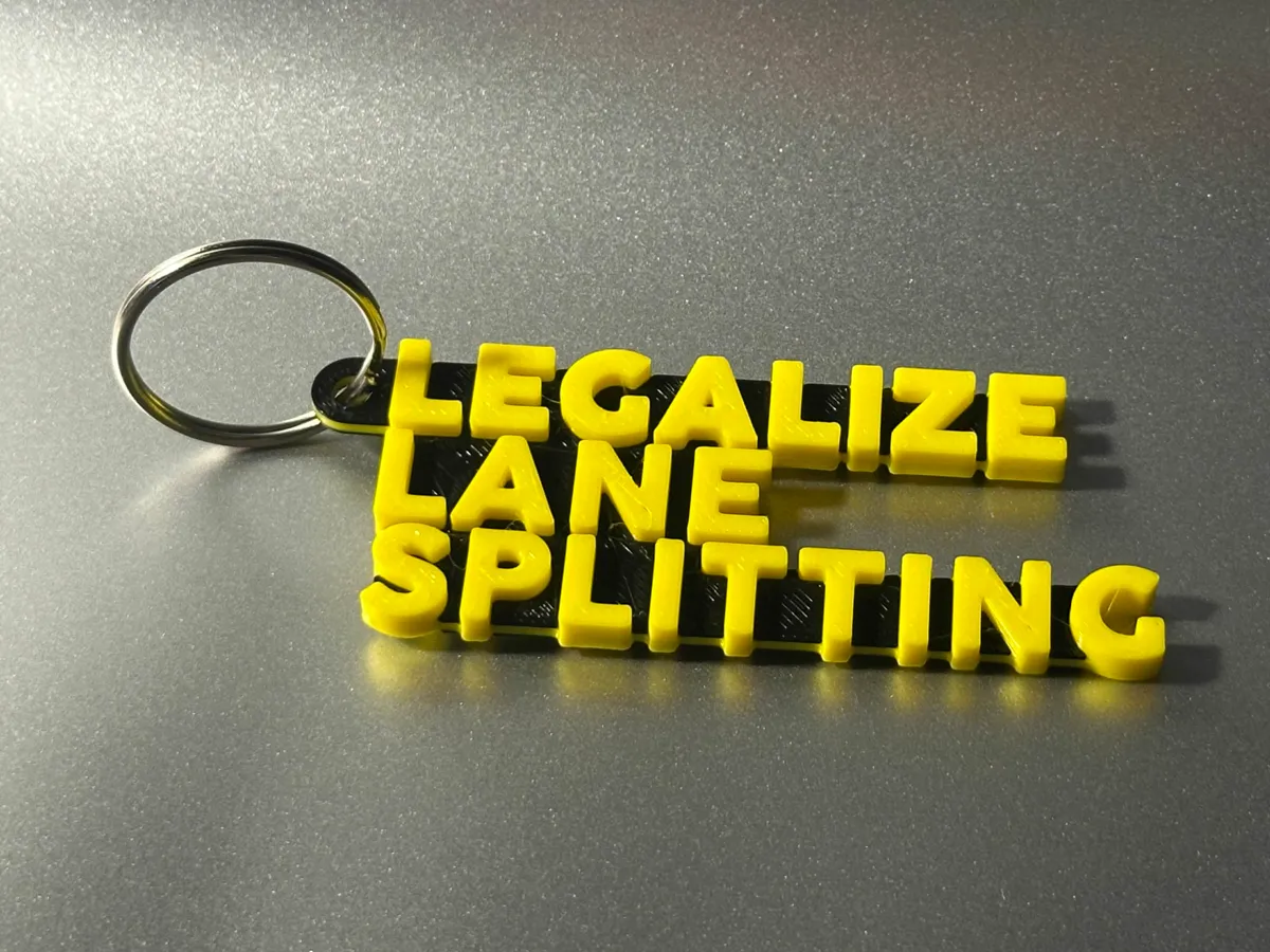Legalize Lane Splitting/Filtering Keychain, photo 3 of 4 - Legalize Lane Splitting/Filtering Keychain Hobby & DIY