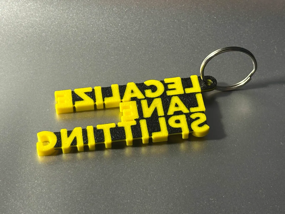 Legalize Lane Splitting/Filtering Keychain, photo 4 of 4 - Legalize Lane Splitting/Filtering Keychain Hobby & DIY