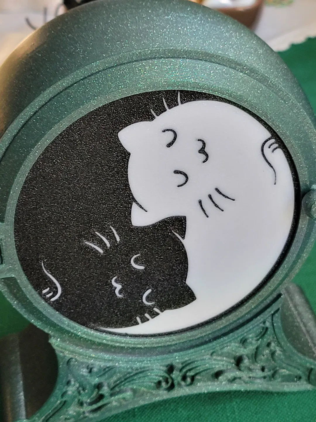 Yin Yang Kitties, Tea Light Scene, photo 3 of 4 - Yin Yang Kitties, Tea Light Scene Home Decor Items