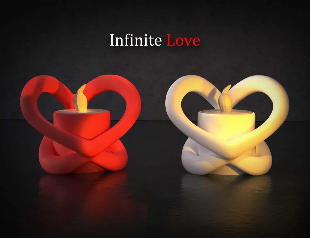 Infinite Love Candle Holder ! valentines day, photo 3 of 3 - Infinite Love Candle Holder ! valentines day Home Decor Items