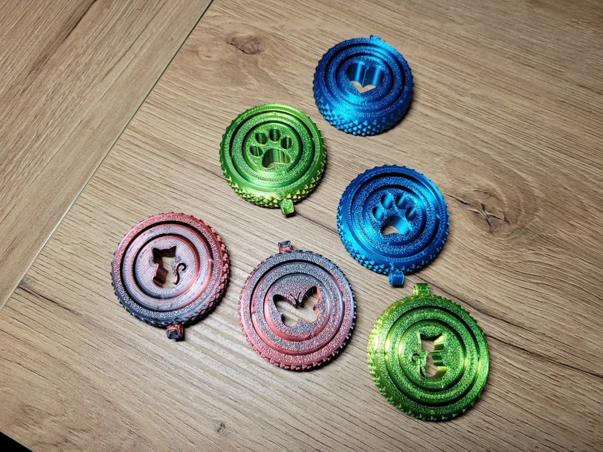 3D Gyroball Spinner, Keychain, photo 4 of 4 - 3D Gyroball Spinner, Keychain Keychains