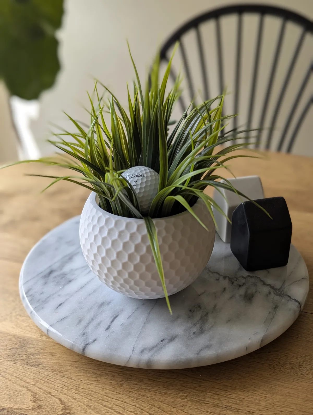 3.5" Golf Ball Planter, photo 3 of 4 - 3.5" Golf Ball Planter Garden & Outdoor