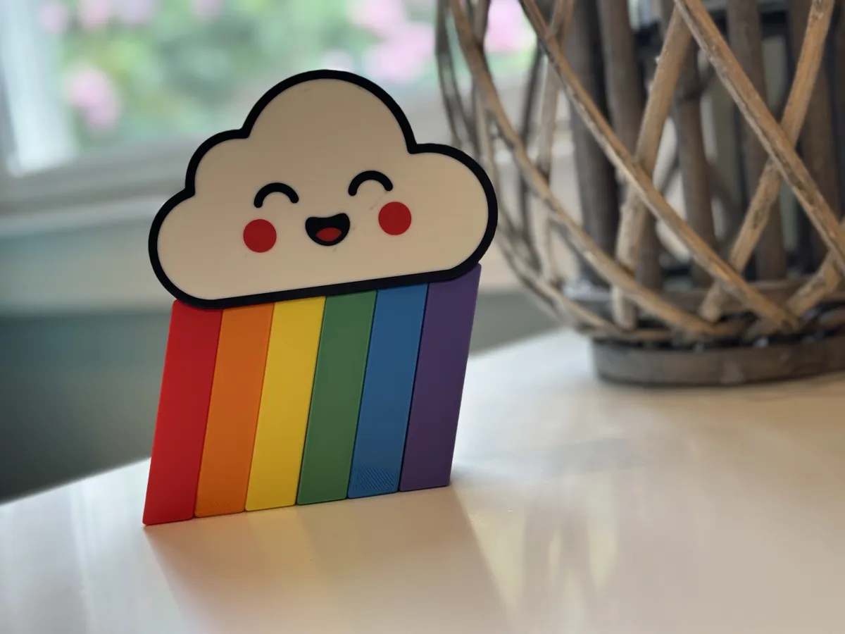 Rainbow Buddy - Snap-together desk art, photo 3 of 4 - Rainbow Buddy - Snap-together desk art Desk & Office