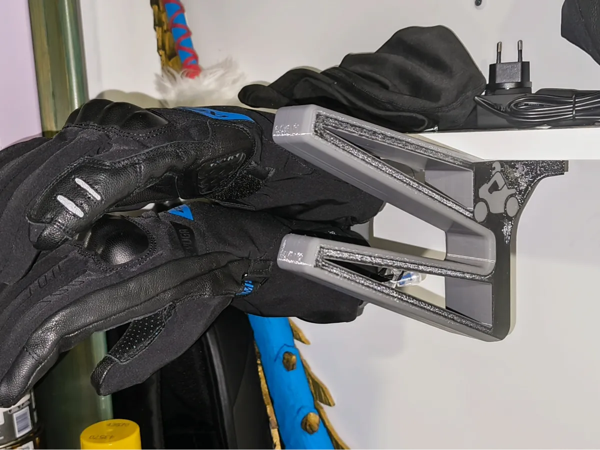 Motorcyle glove support