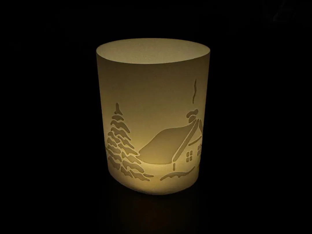 Christmas lamp with houses