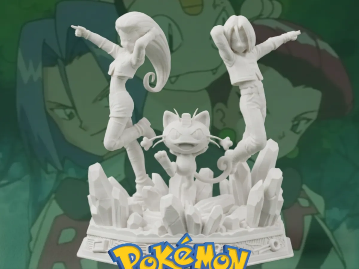 Meowth & Team Duo, Pokémon Inspired Figurine