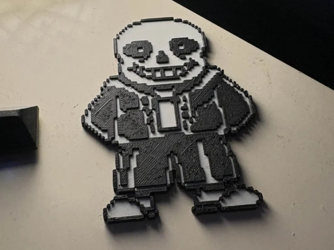 Sans Black and White 2D Art