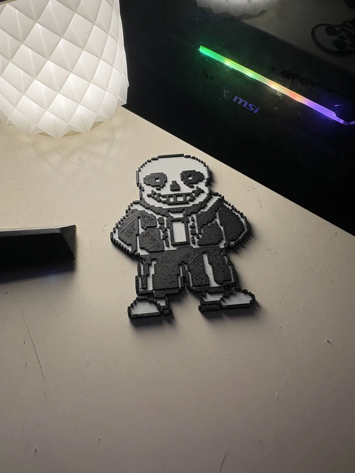 Sans Black and White 2D Art, photo 3 of 4 - Sans Black and White 2D Art Home Decor Items