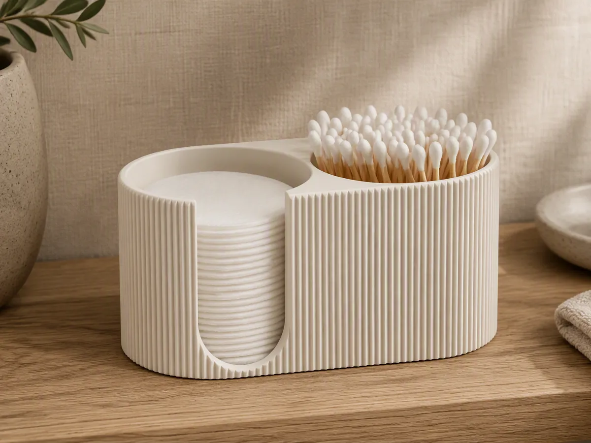 Japandi Bathroom Organizer Q tips & Washing pads