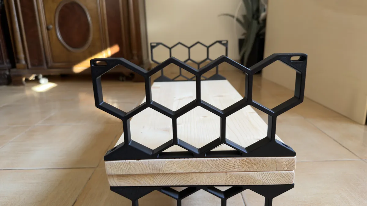 Hexagon Monitor Riser Legs for Wood Boards, photo 2 of 4 - Hexagon Monitor Riser Legs for Wood Boards Household