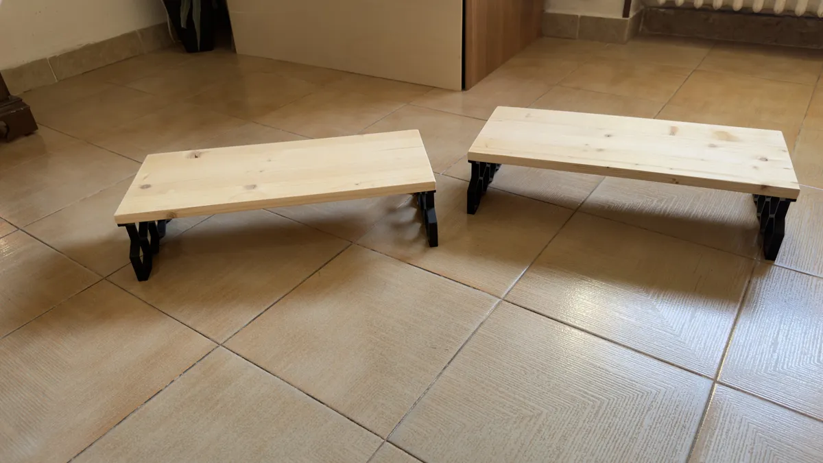 Hexagon Monitor Riser Legs for Wood Boards, photo 3 of 4 - Hexagon Monitor Riser Legs for Wood Boards Household