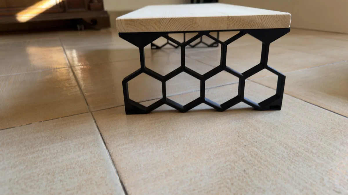 Hexagon Monitor Riser Legs for Wood Boards, photo 4 of 4 - Hexagon Monitor Riser Legs for Wood Boards Household