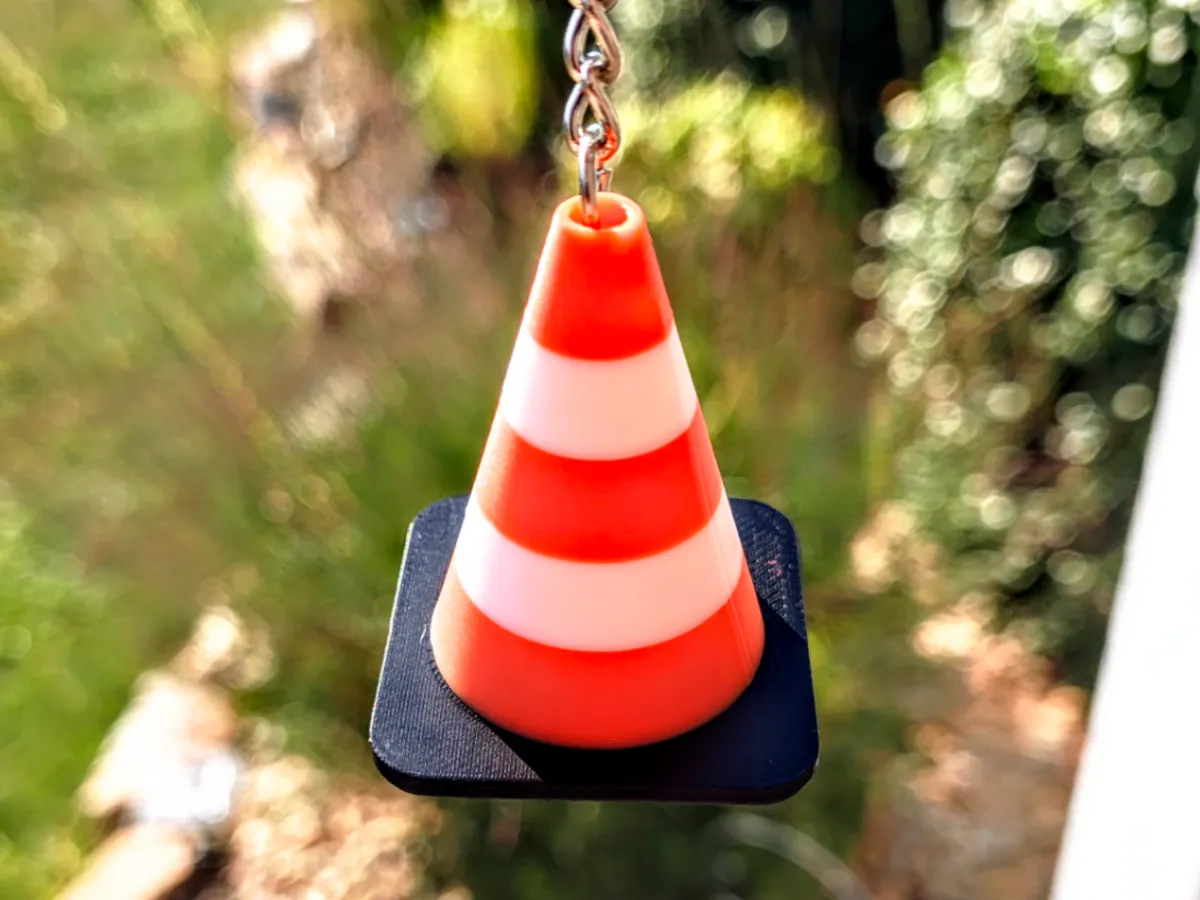 Traffic Cone Keychain Backpack Charm