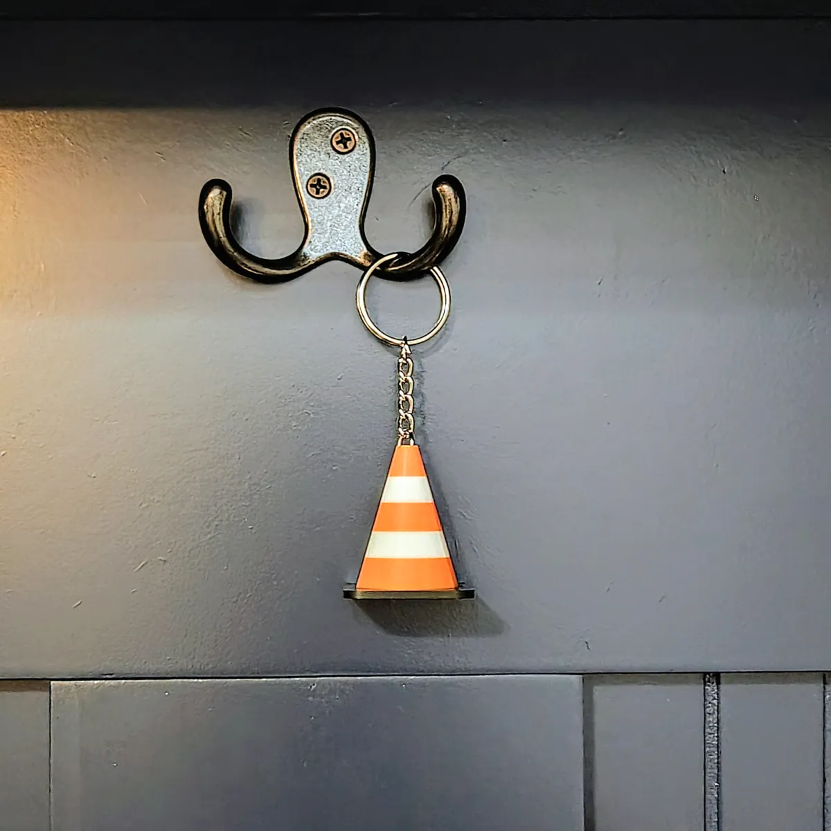 Traffic Cone Keychain Backpack Charm, photo 4 of 4 - Traffic Cone Keychain Backpack Charm Jewellery & Accessories