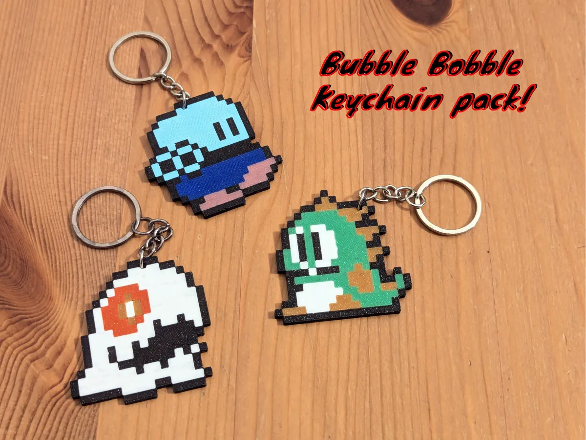 Bubble Bobble Keychain Pack - Characters, in stock in India