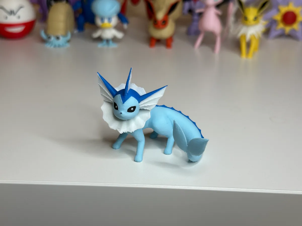 Vaporeon (Pokemon) 4 Color - 46mm tall