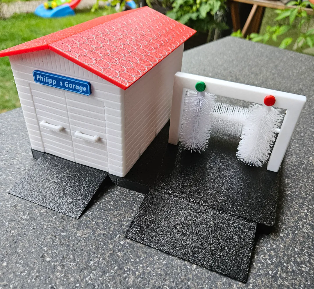 Garage mit Waschstraße