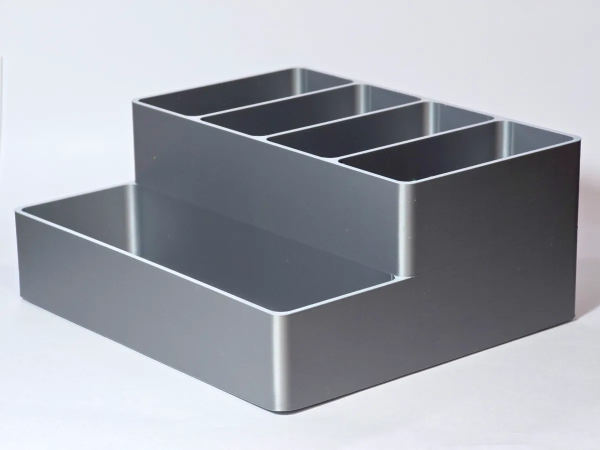 Desk organizer for pens, pencils, brushes, etc.