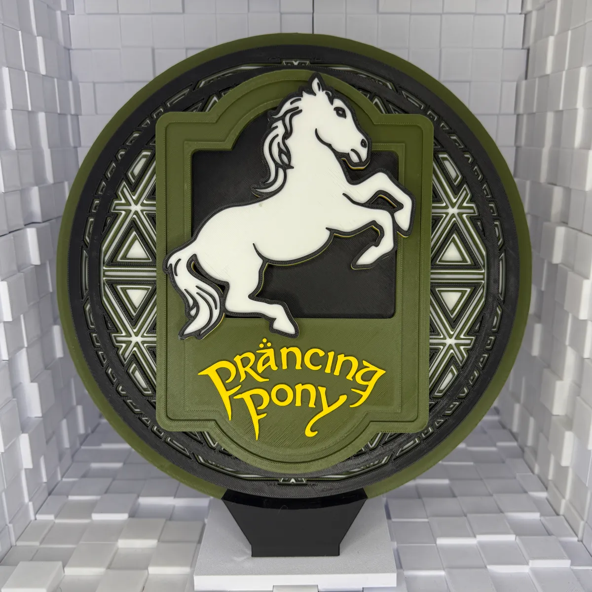 Lord of the Rings - Prancing Pony Sign Mosaic, photo 2 of 4 - Lord of the Rings - Prancing Pony Sign Mosaic Art