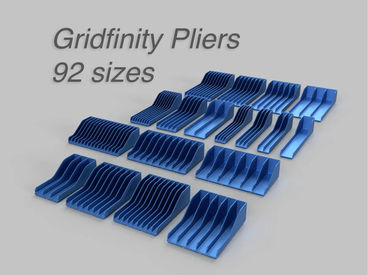 Gridfinity Pliers Racks Mega Pack (92 Sizes)