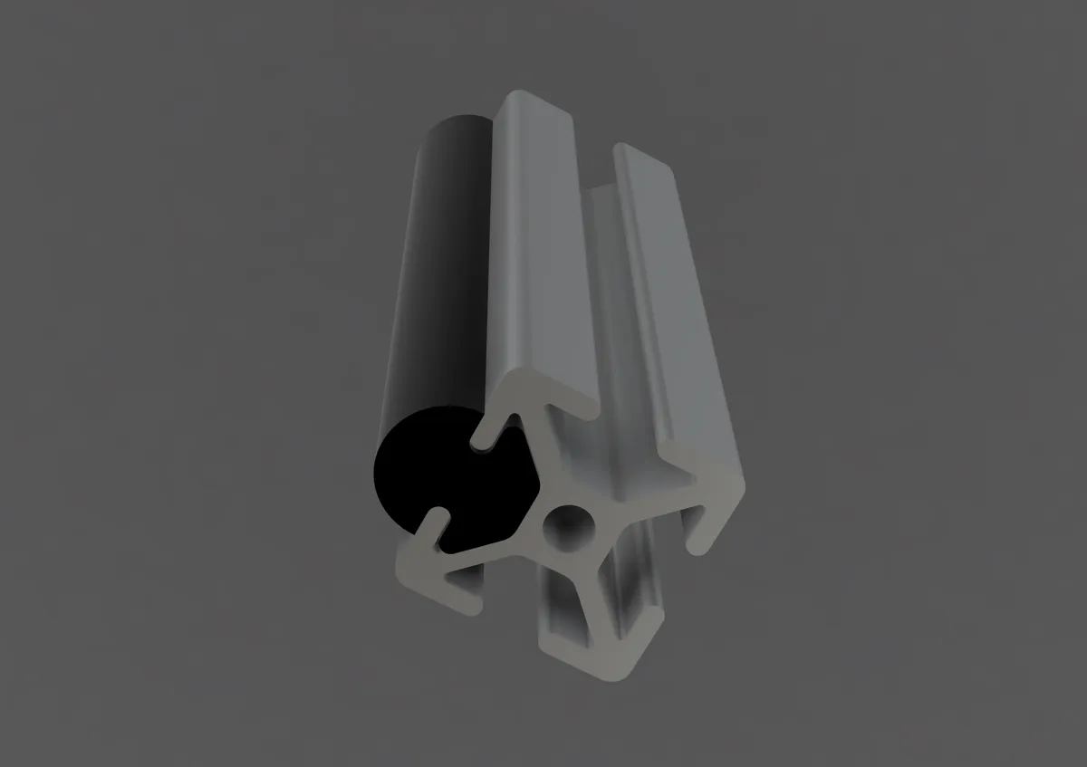 Half-round Bumper Strip for Aluminum Extrusion, photo 2 of 3 - Half-round Bumper Strip for Aluminum Extrusion Tools
