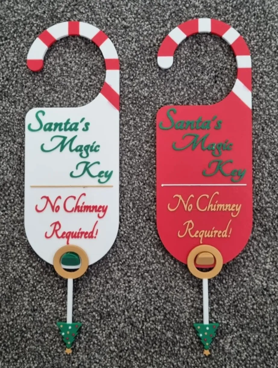 Santa's Magic Key V2 - Christmas Door Hanger, photo 2 of 2 - Santa's Magic Key V2 - Christmas Door Hanger Household