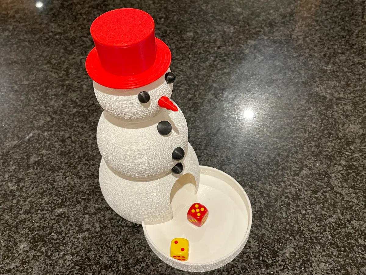 Christmas Snowman Dice Tower, photo 2 of 4 - Christmas Snowman Dice Tower Board Games & Tabletop