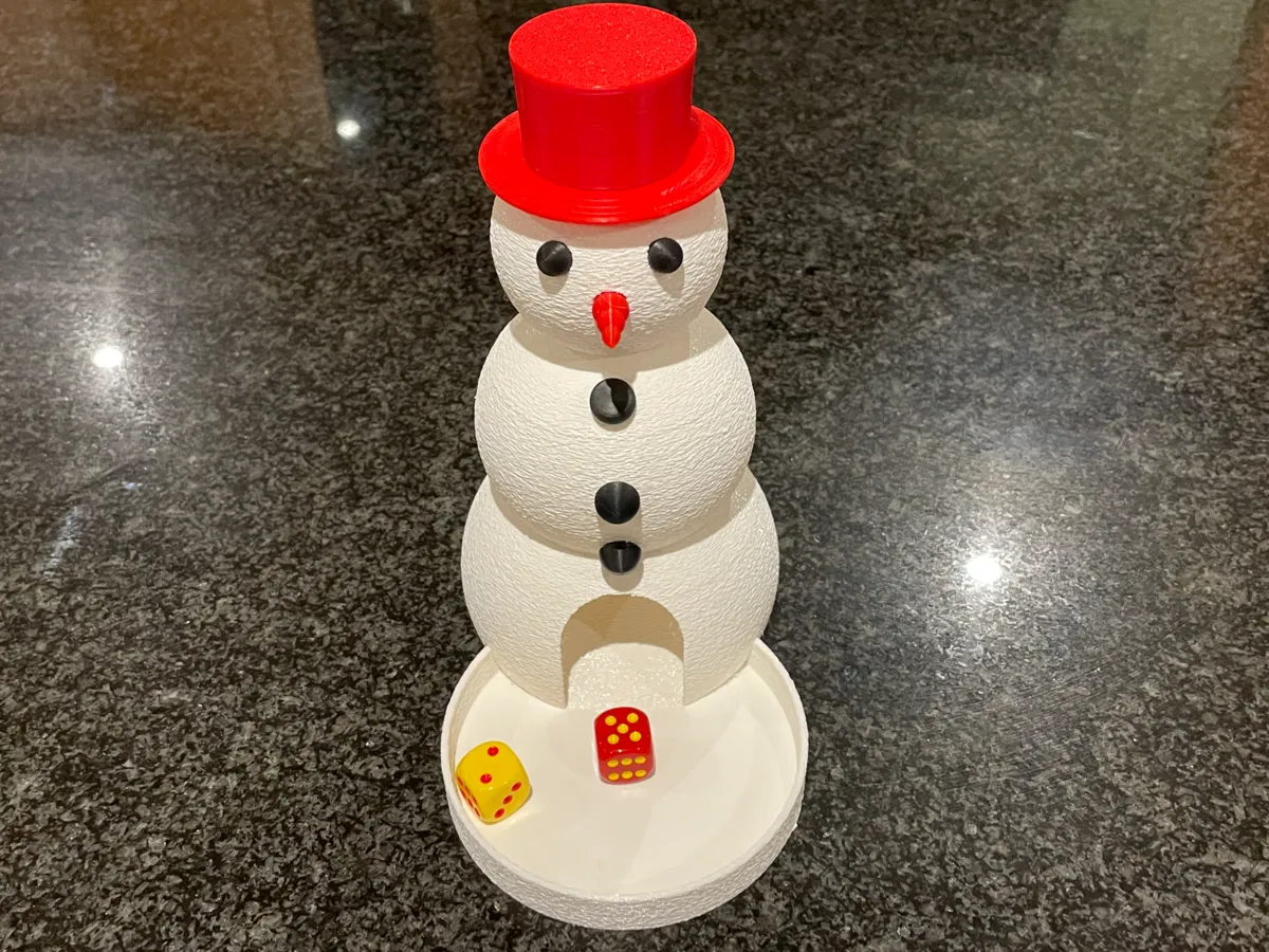 Christmas Snowman Dice Tower, photo 3 of 4 - Christmas Snowman Dice Tower Board Games & Tabletop