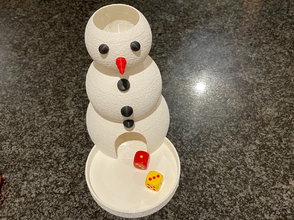 Christmas Snowman Dice Tower, photo 4 of 4 - Christmas Snowman Dice Tower Board Games & Tabletop