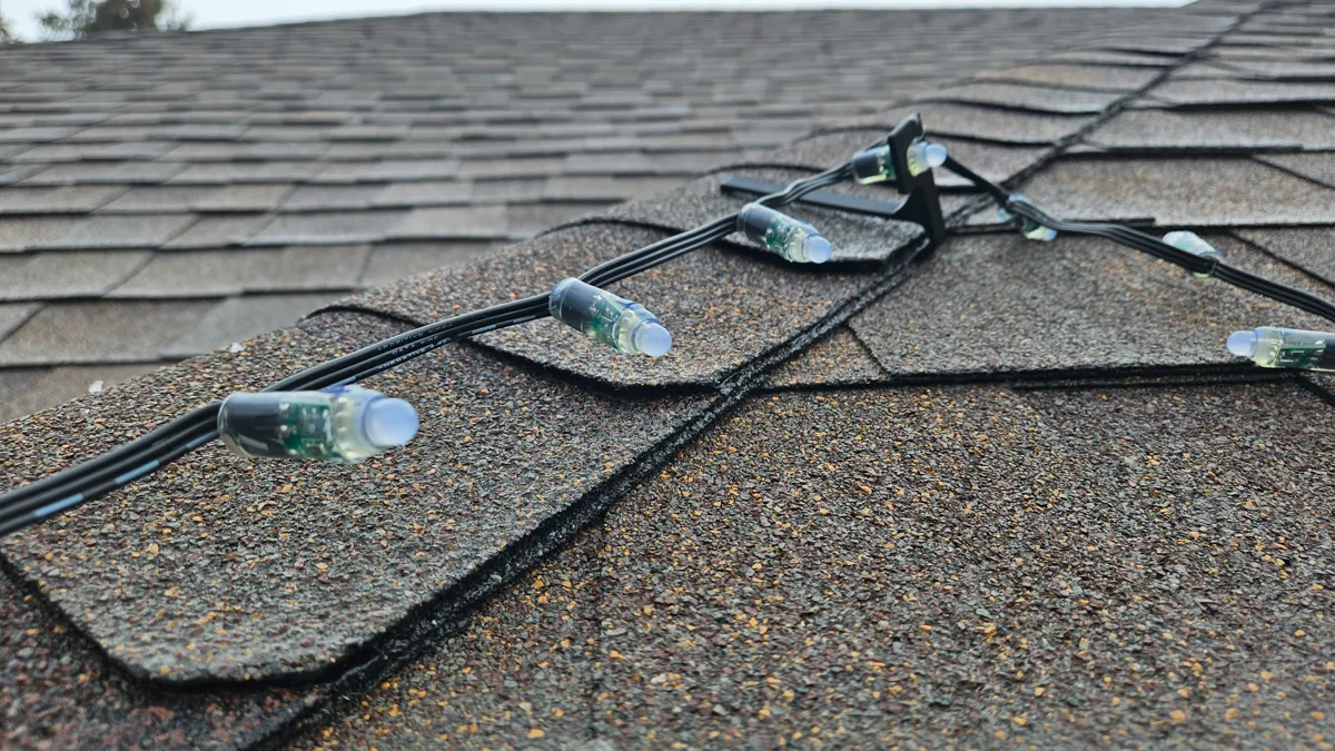 Roof Shingle Clip for RGB Pixel LED Lights, photo 2 of 2 - Roof Shingle Clip for RGB Pixel LED Lights Lamps & Lighting
