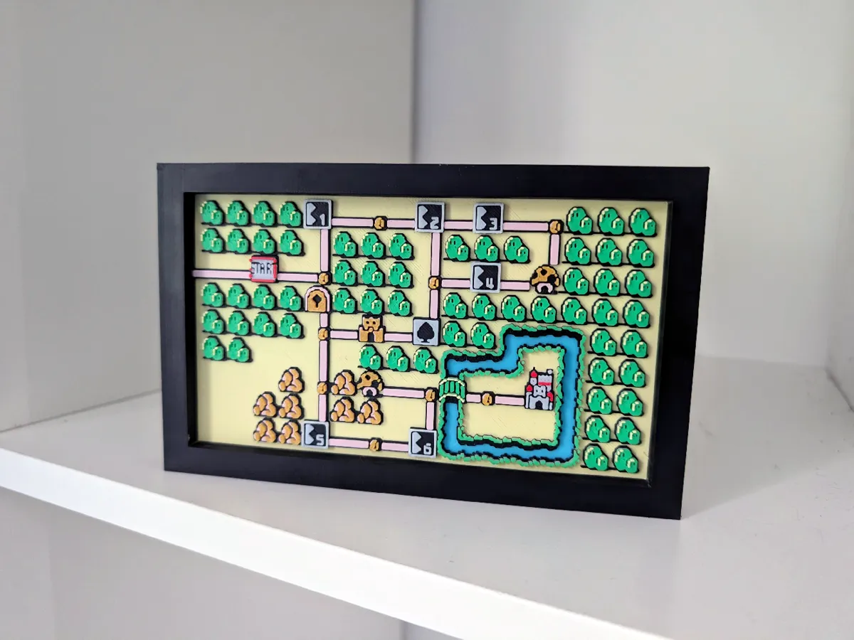 Super Mario Bros. 3 Overworld 1 Map Wall Art