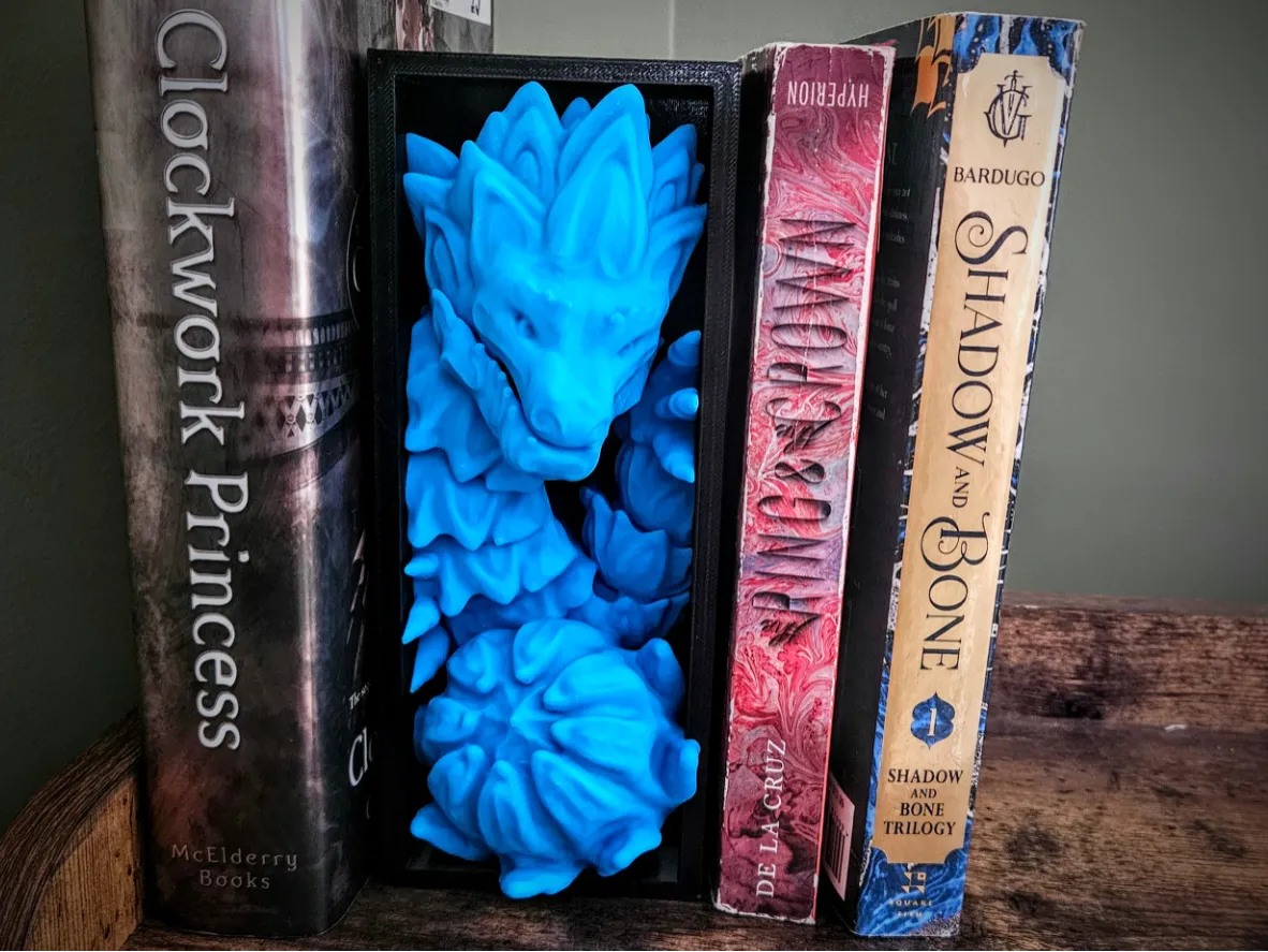 Flower Dragon Guardian Book Nook