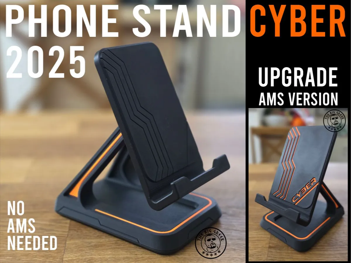 Cyber Style Phone Stand with Cable Cutout