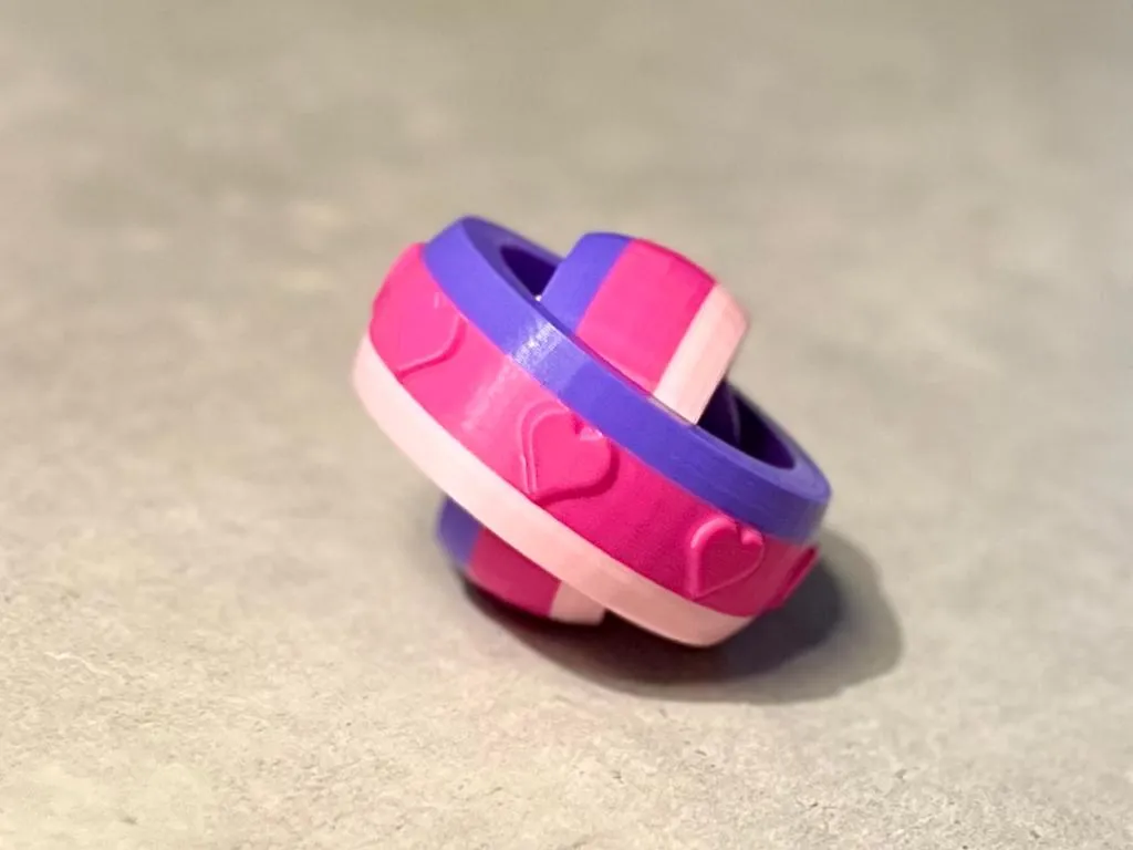Ring Fidget Spinner Hearts