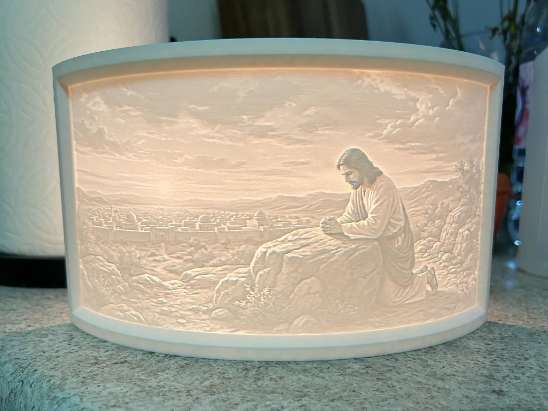Christ Praying at Gethsemane Lithophane
