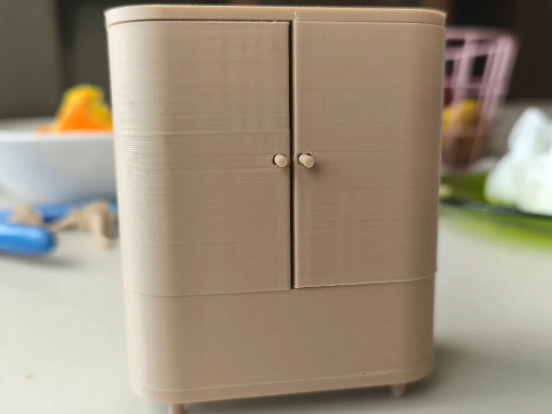 Miniature dollhouse wardrobe