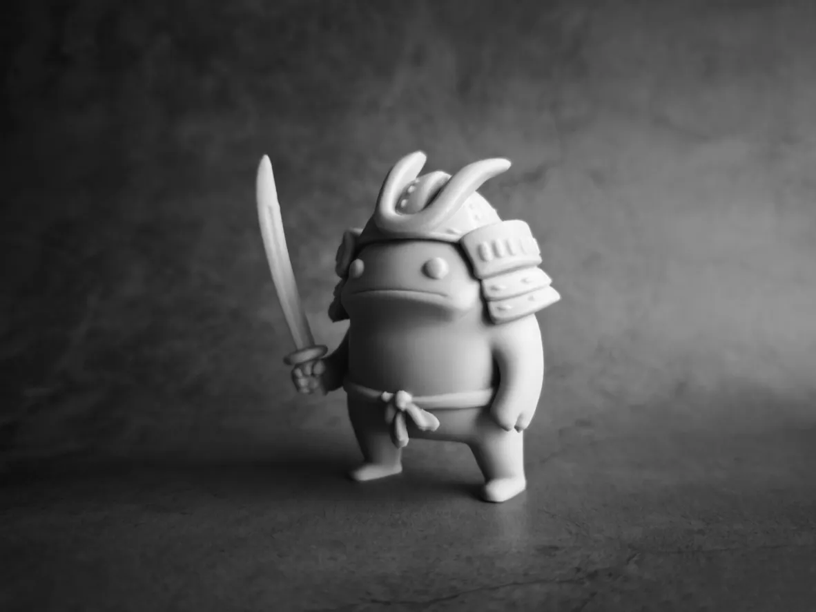 Samurai Frog 2 - Desk Decoration Toy Ornament