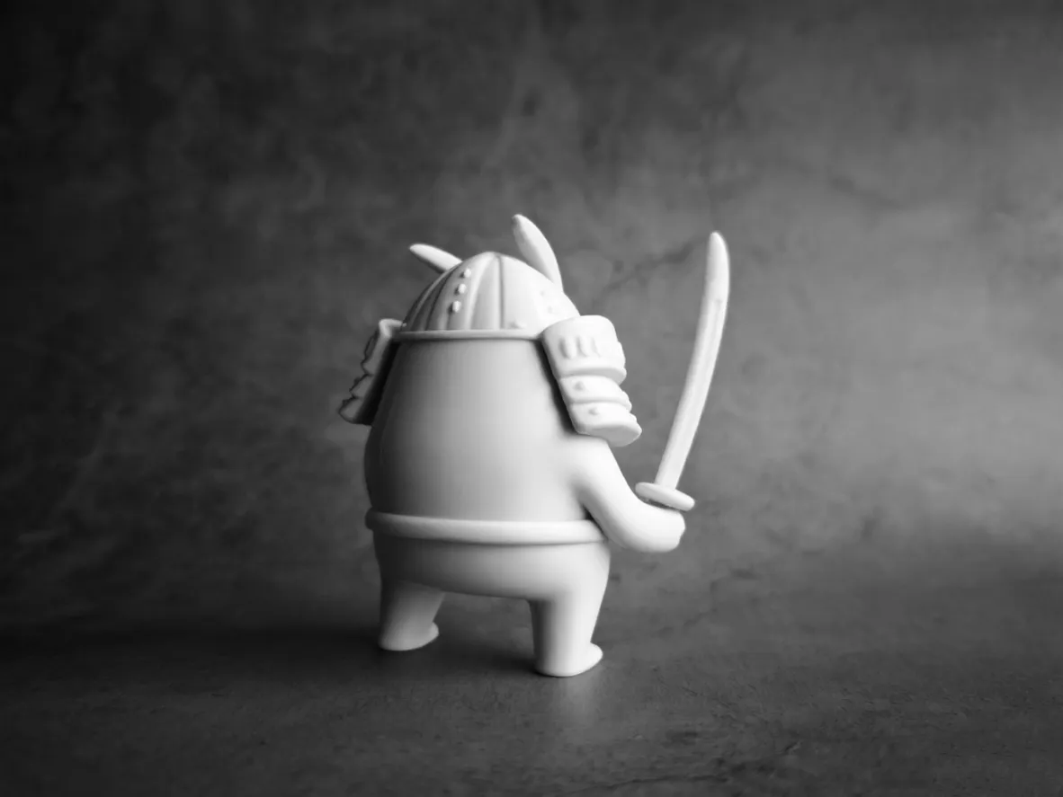 Samurai Frog 2 - Desk Decoration Toy Ornament, photo 4 of 4 - Samurai Frog 2 - Desk Decoration Toy Ornament Desk & Office