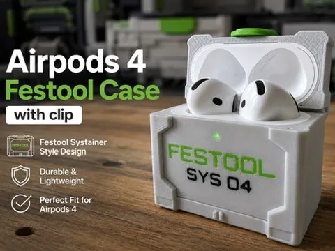 Airpods 4 Festool inspired case with clip - AirPods Cases, in stock