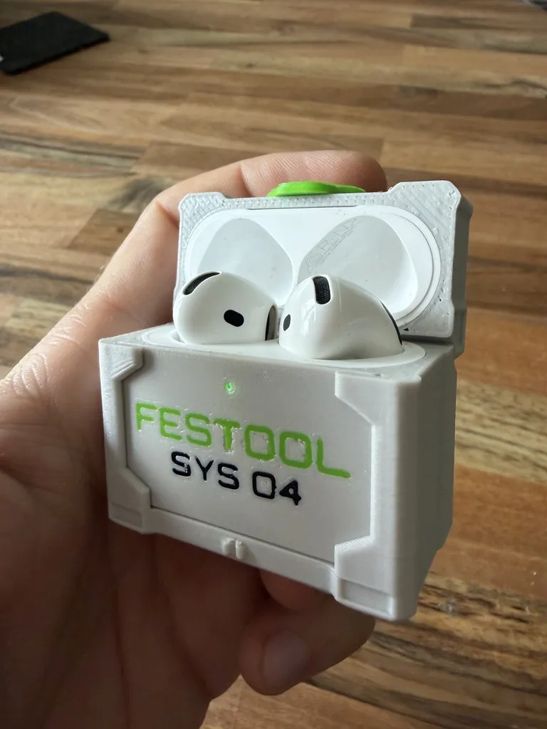 Airpods 4 Festool inspired case with clip, photo 2 of 4 - Airpods 4 Festool inspired case with clip Mobile & Device Accessories