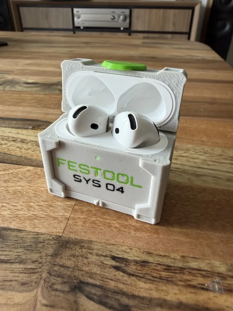 Airpods 4 Festool inspired case with clip, photo 4 of 4 - Airpods 4 Festool inspired case with clip Mobile & Device Accessories