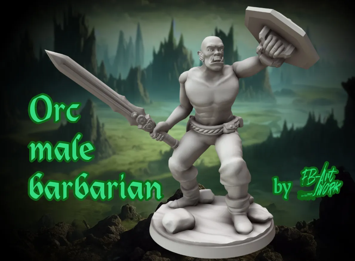 DnD miniature Orc barbarian - People, in stock in India