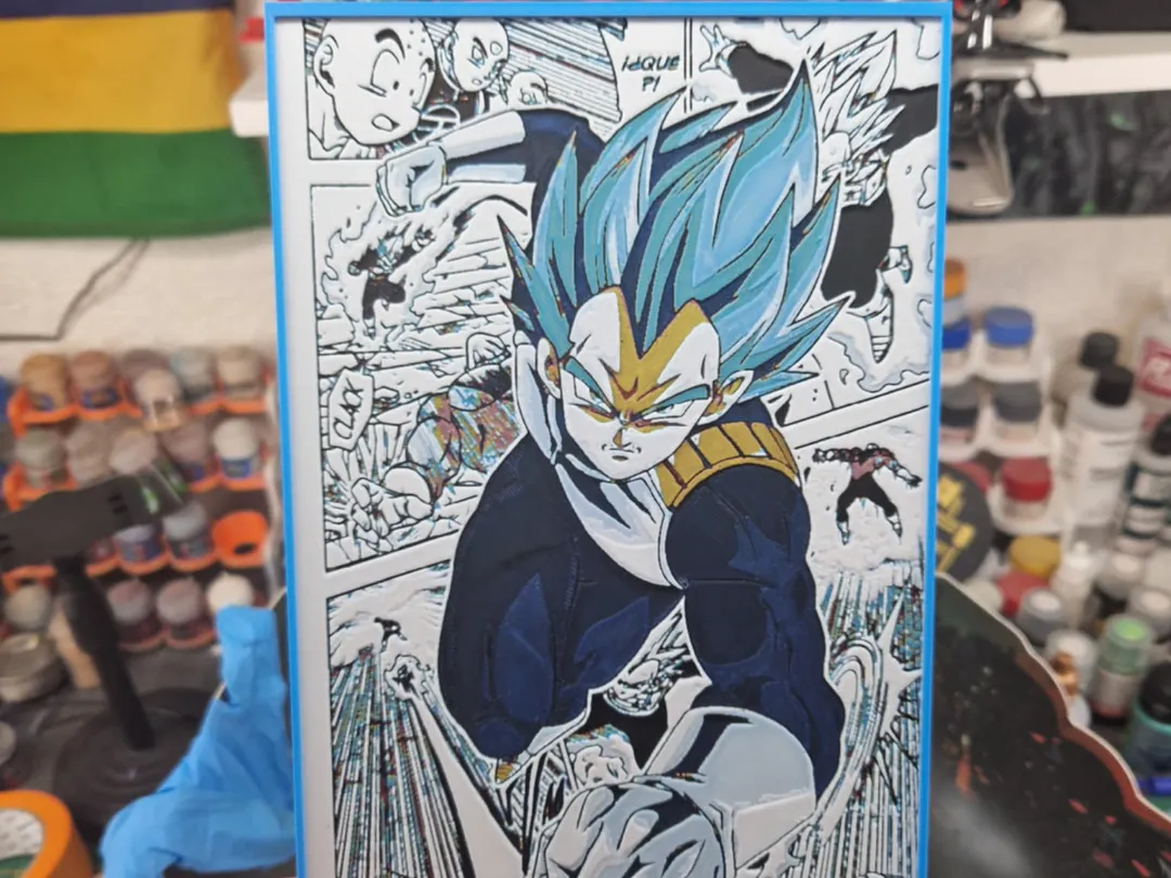 Dragon ball Super - Vegeta Blue Hueforge - Photo Art & Lithophanes, in stock in India