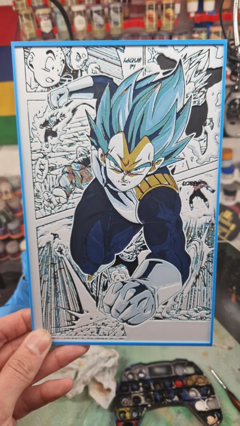 Dragon ball Super - Vegeta Blue Hueforge, photo 2 of 4 - Dragon ball Super - Vegeta Blue Hueforge Generative Art