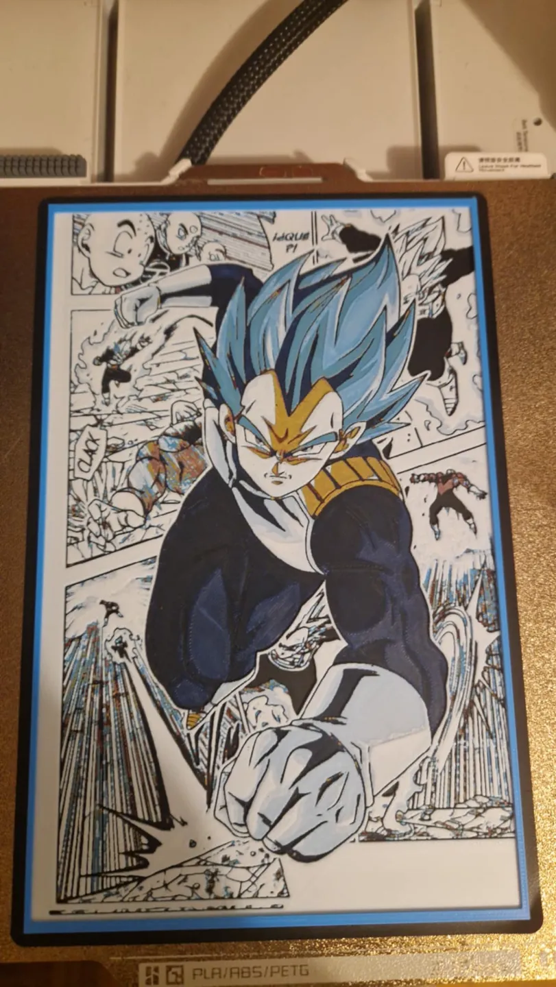 Dragon ball Super - Vegeta Blue Hueforge, photo 3 of 4 - Dragon ball Super - Vegeta Blue Hueforge Generative Art