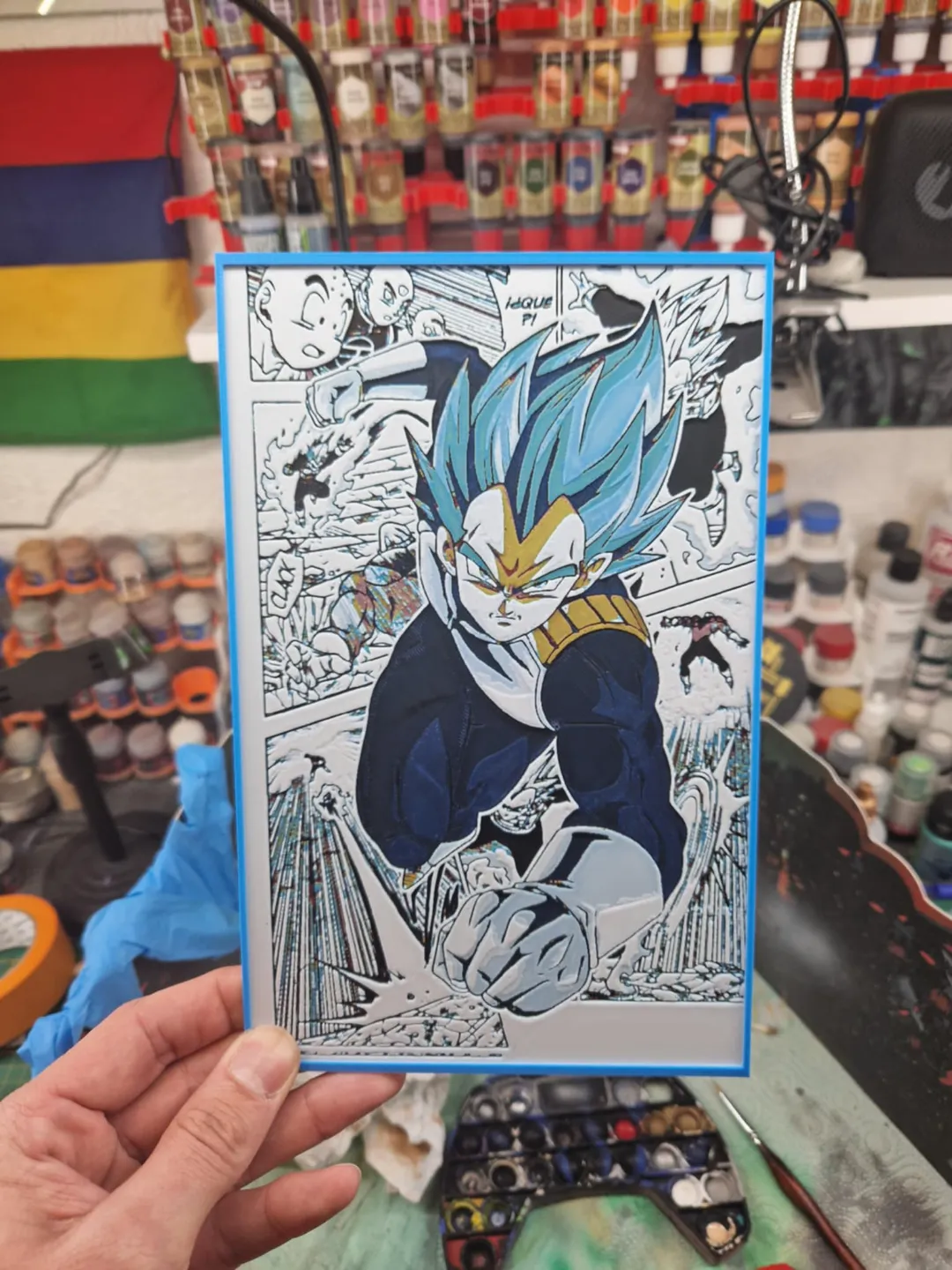Dragon ball Super - Vegeta Blue Hueforge, photo 4 of 4 - Dragon ball Super - Vegeta Blue Hueforge Generative Art
