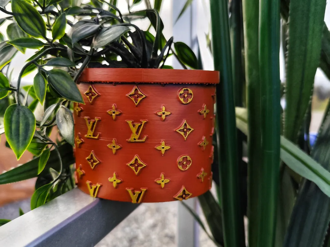 Louis Vuitton-Inspired Decorative Planter